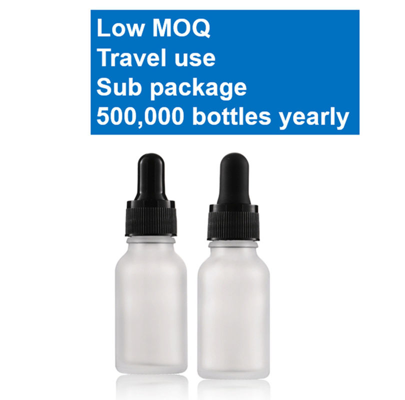 Luxury 1oz 2oz 10ml 15ml 20ml 30ml 50ml Empty round skincare serum Essential Oil Eye White Frosted Glass Dropper Bottle