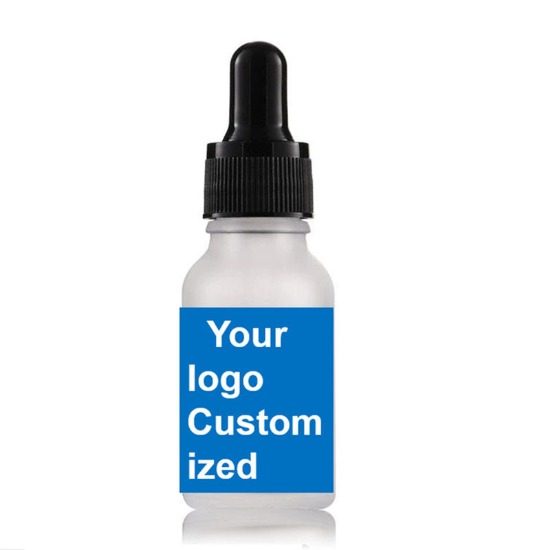 Luxury 1oz 2oz 10ml 15ml 20ml 30ml 50ml Empty round skincare serum Essential Oil Eye White Frosted Glass Dropper Bottle