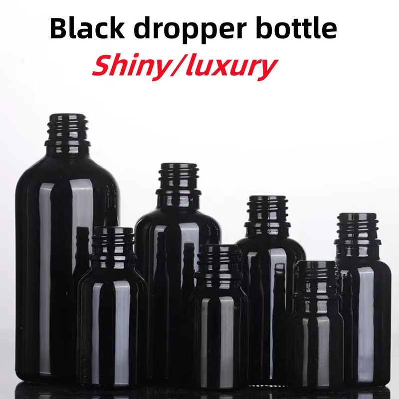 5ml 10ml 15ml 30ml dark violet Glass Serum Bottle for Skincare Cosmetic Packaging Glass Dropper Bottle with pipette cap