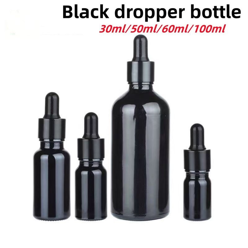 10ml 20ml 30ml 50ml Black Glass Dropper Bottle Bottle Essential Oil Glass Bottle Glass Bottle with child proof Dropper