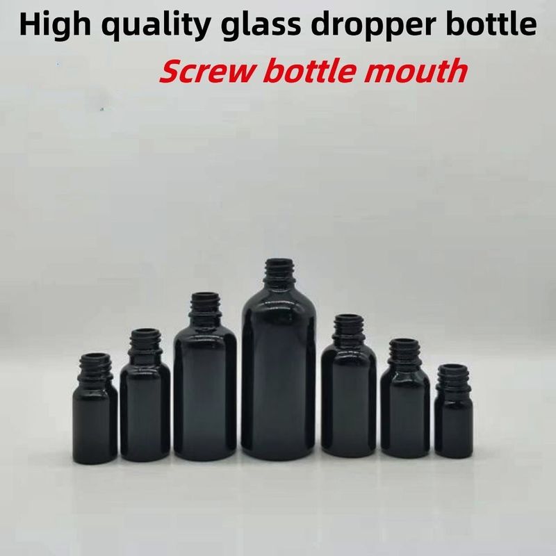 5ml 10ml 15ml 20ml 30ml 50ml 100ml Black Essential Oil Bottle Glass Dropper Bottle