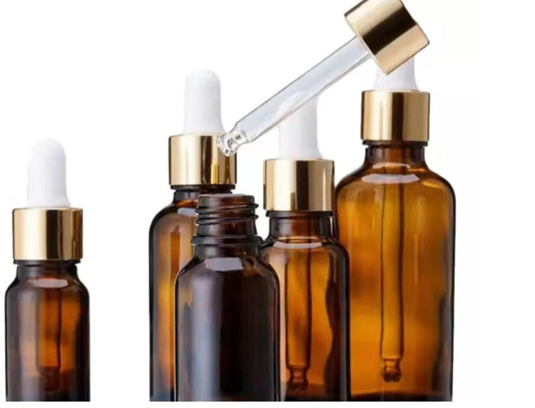 Essential Oil Packaging 1OZ 2OZ 20ml 30ml 50ml Amber essential oil serum Glass Dropper Bottle with Childproof Cap