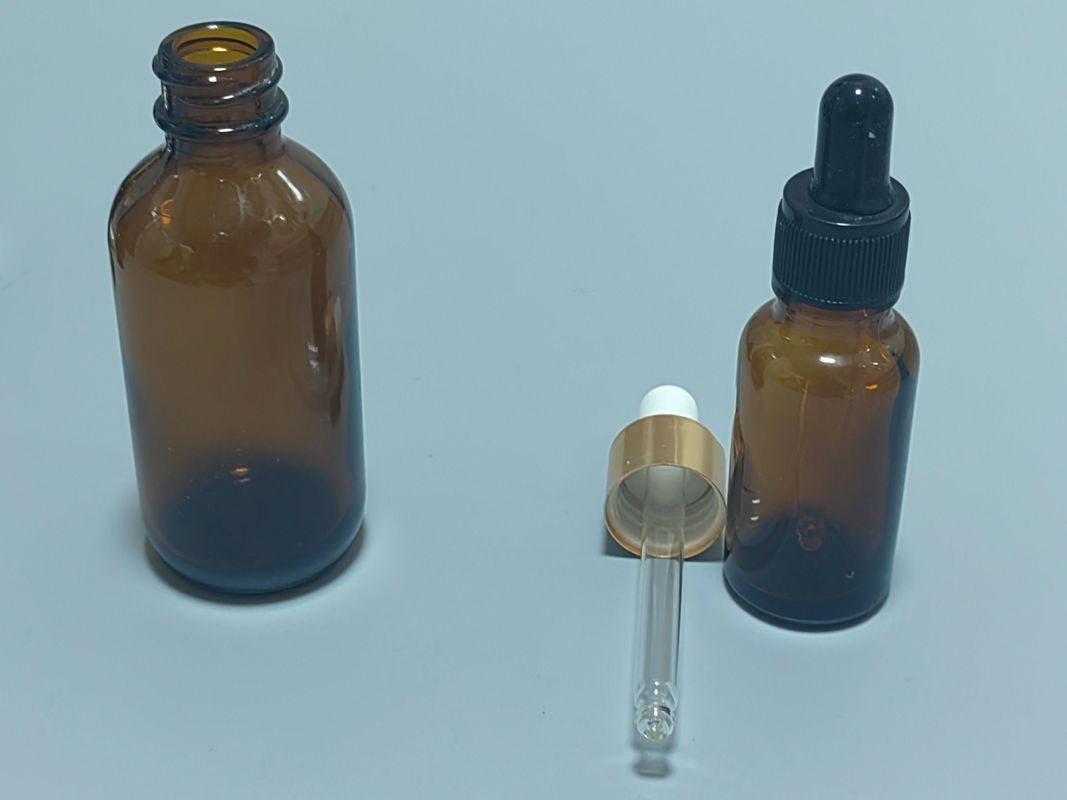 Essential Oil Packaging 1OZ 2OZ 20ml 30ml 50ml Amber essential oil serum Glass Dropper Bottle with Childproof Cap