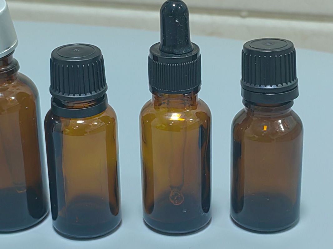                  Hot Sale Empty Luxury Amber Brown 10ml 15ml 20ml 30ml 50ml 60ml Glass Essential Oil Bottle for Serum Package             