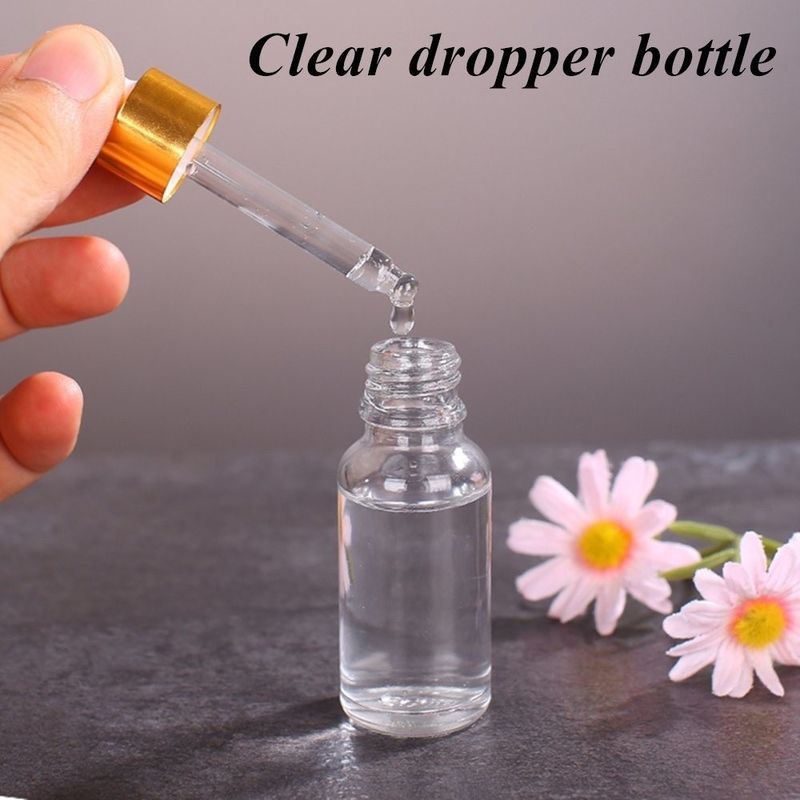 15ml 20ml 50ml 100ml luxury empty Clear Transparent Serum hair Essential Oil Glass Dropper Bottle for skincare