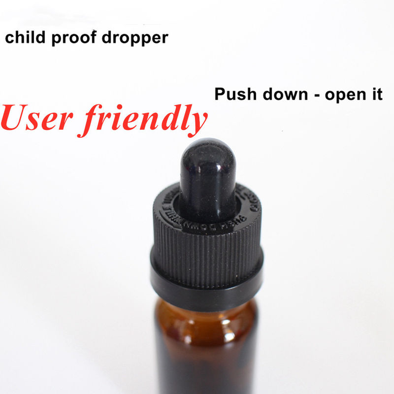5ml 15ml 20ml 30ml 50ml Cosmetic Packaging Round plastic Collar Facial Essential Oil Amber Essential oil dropper bottle