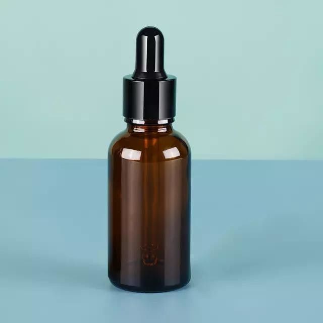 Customized Luxury Makeup Serum Skincare Use Amber Brown Empty Essential Oil Dropper Bottles with pipette