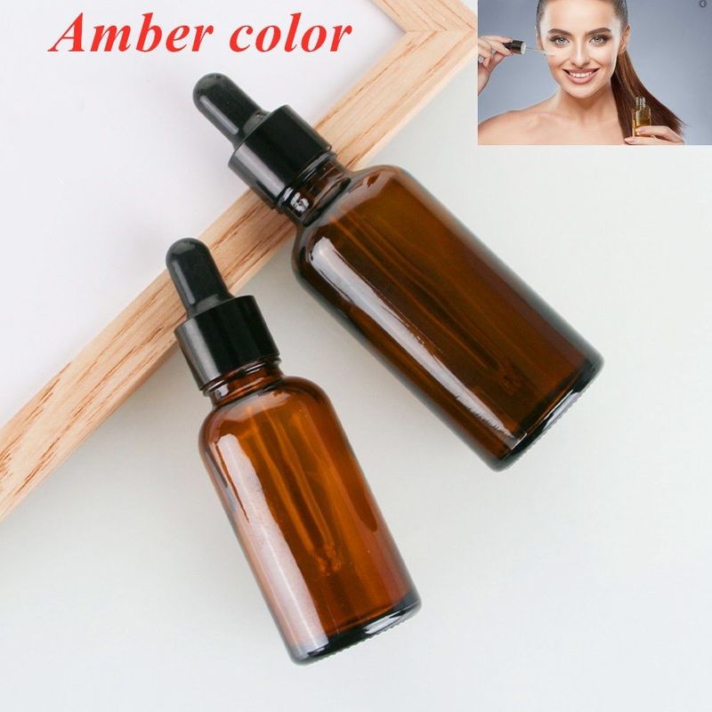Cosmetics Skin Care 10ml 20ml 30ml 50ml 100ml Empty Round Essential Oil Glass Dropper Bottle