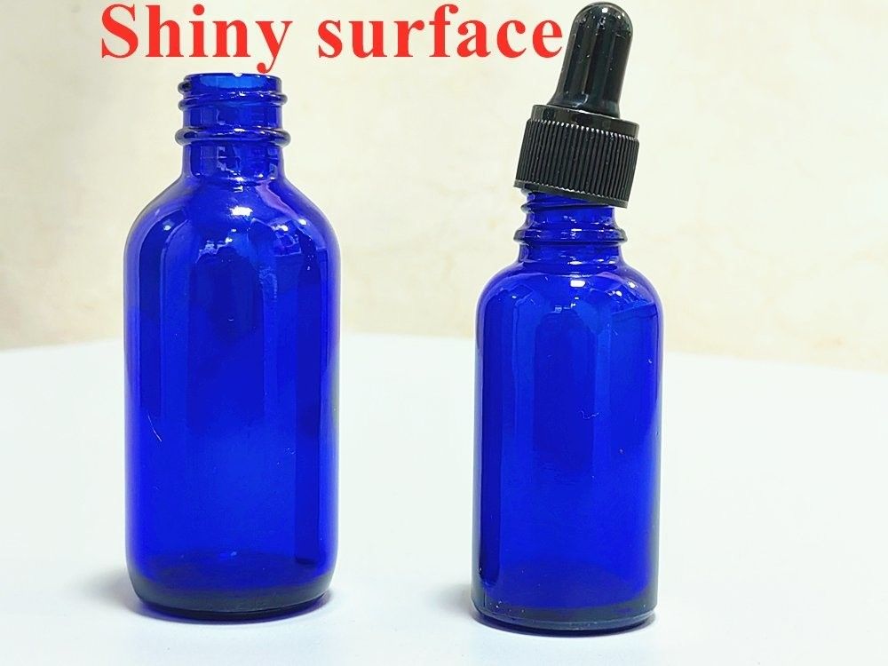 10ml 20ml 30ml 50ml Empty Boston Round Cosmetic Packing Empty Blue Essential Oil Glass Dropper Bottle with Dropper Cap