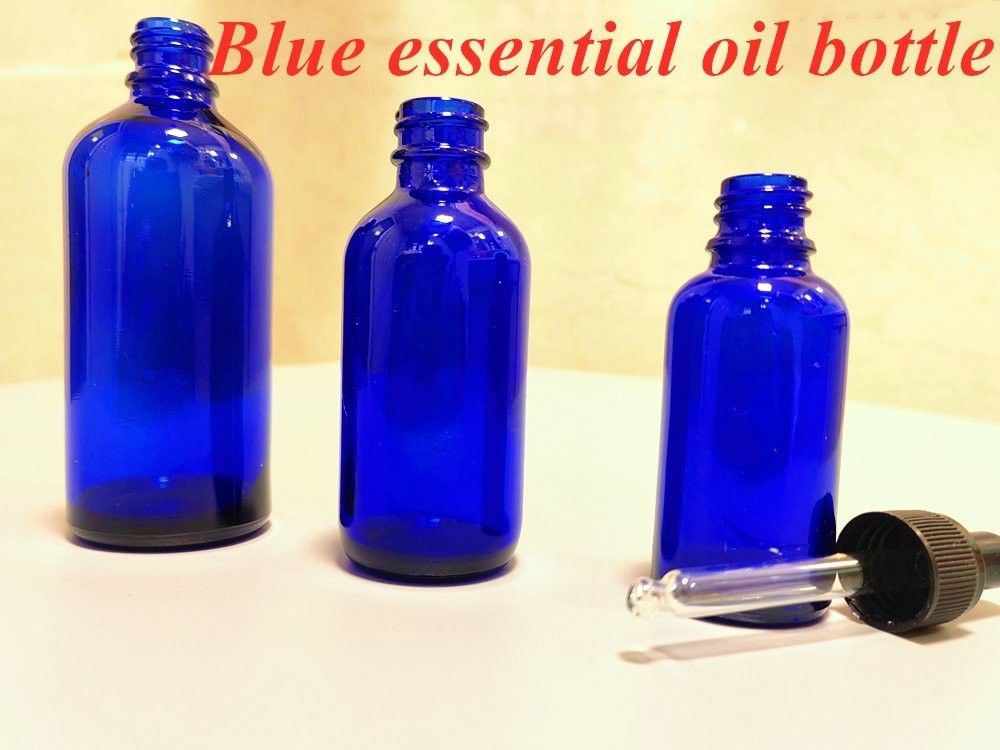 30ml 50ml 60ml Empty Round Small Cosmetic Bottle Blue clear Essential Oil Glass Dropper Bottle Glass Bottle