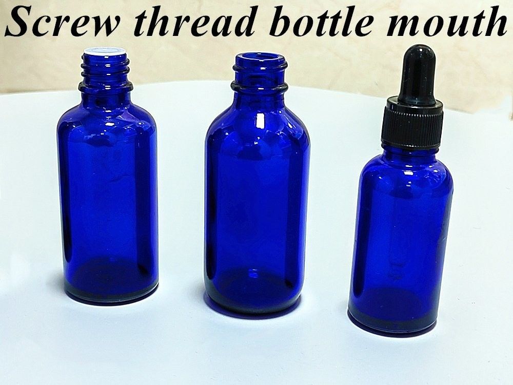 30ml 50ml 60ml Empty Round Small Cosmetic Bottle Blue clear Essential Oil Glass Dropper Bottle Glass Bottle