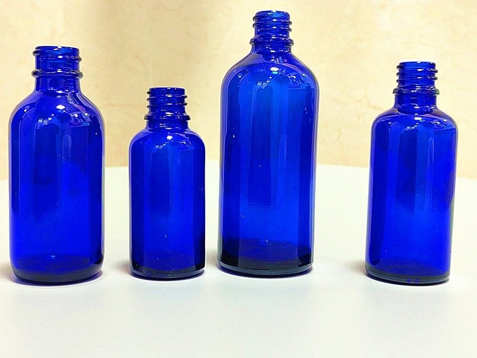 30ml 50ml 60ml Empty Round Small Cosmetic Bottle Blue clear Essential Oil Glass Dropper Bottle Glass Bottle