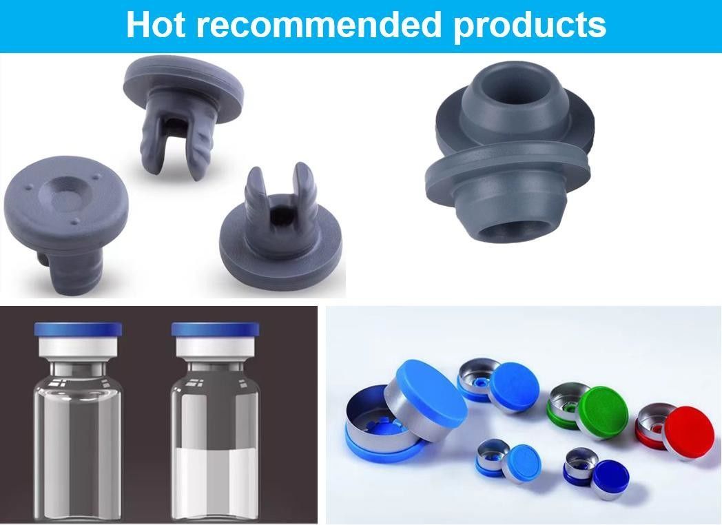 13mm 20mm 32mm Medical Use Blue Grey Lyophilization Butyl Rubber Stoppers for glass vial Glass Infusion Bottle