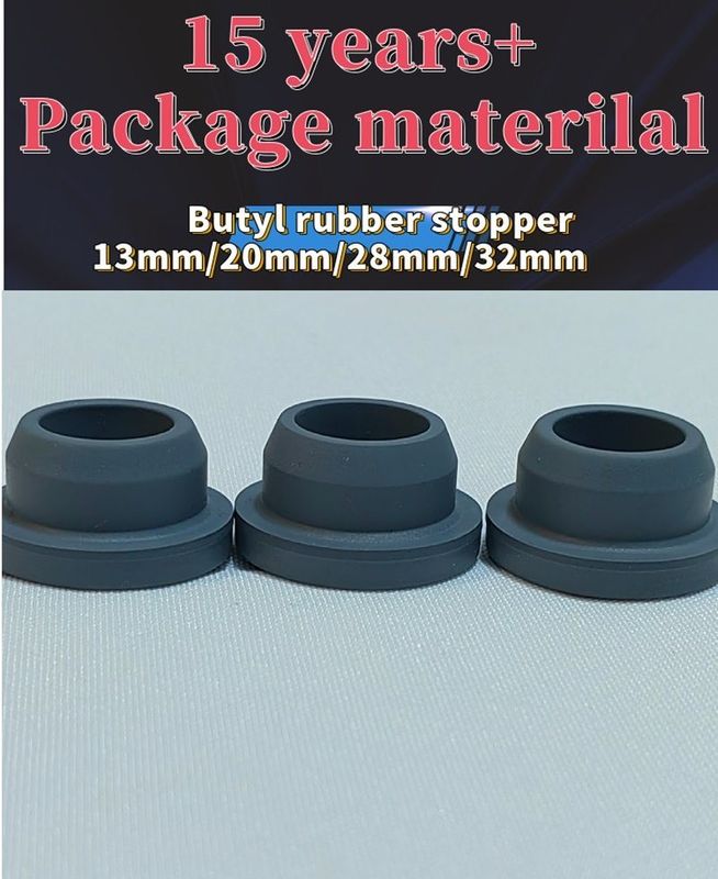 13mm 20mm 28mm 32mm Grey Silicon Medical Glass Injectable Vial Closures pharmaceutical Butyl Rubber Stopper