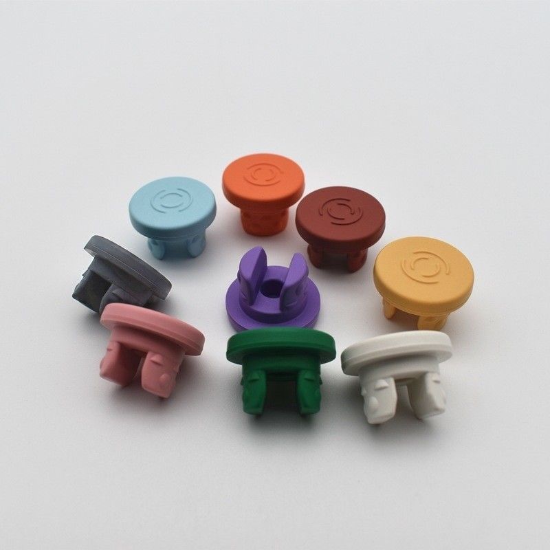 13mm 20mm 28mm Medical Injection butyl Rubber Grey Red Blue Pharmaceutical Bromobutyl Plug Rubber Stopper