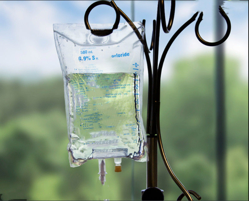 100ml 250ml 500ml Single Port Double Port Medical PVC Empty IV Infusion Bag with Stopper pvc iv fluid bag