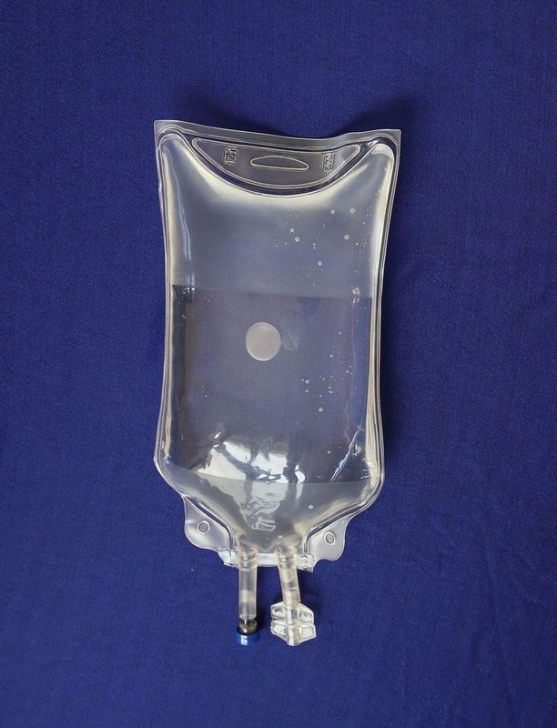 500ml IV Solution Medical Fluid Bag Double Tube Infusion Bag Non DEHP Empty IV Bag Single Port with butterfly twist-of