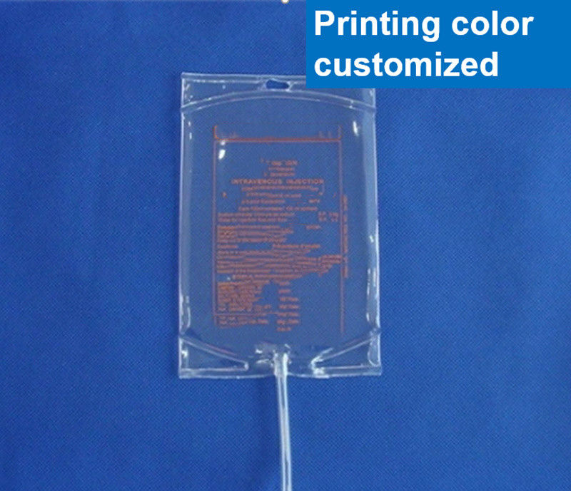 500ml IV Solution Medical Fluid Bag Double Tube Infusion Bag Non DEHP Empty IV Bag Single Port with butterfly twist-of