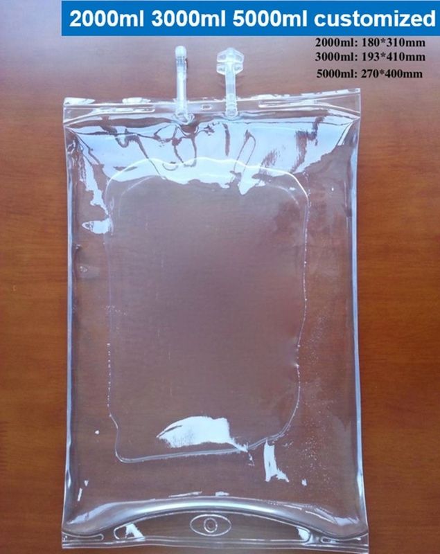 2000ml 3000ml 5000ml Butterfly Dual Port Twist off Transfusion Disposable PVC Infusion Bag for veterinary