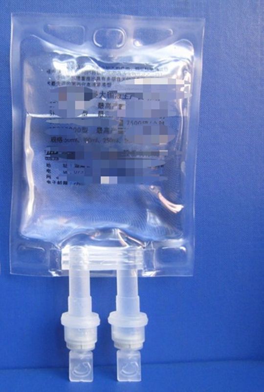 Laboratory Veterinary Hospital 100ml 250ml Single Port Non PVC Medical Infusion Bag IV Fluid Solution Bag