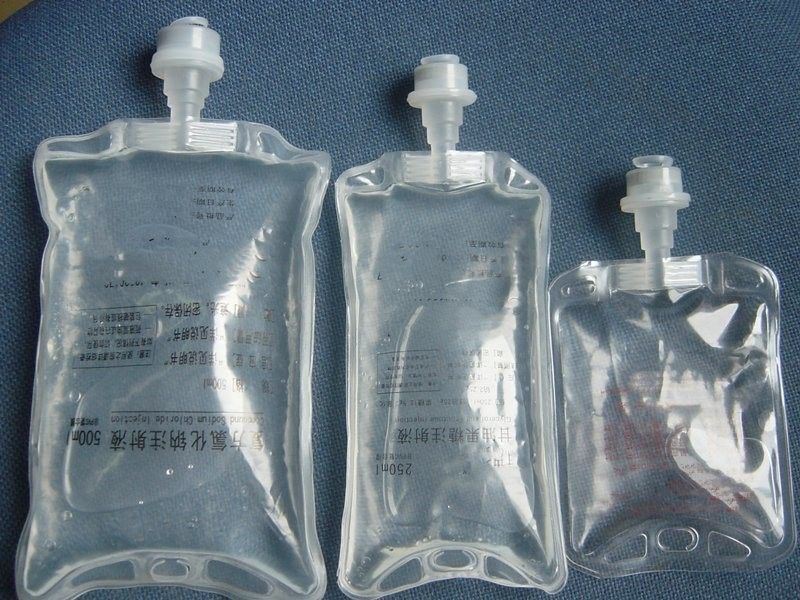 Laboratory Veterinary Hospital 100ml 250ml Single Port Non PVC Medical Infusion Bag IV Fluid Solution Bag