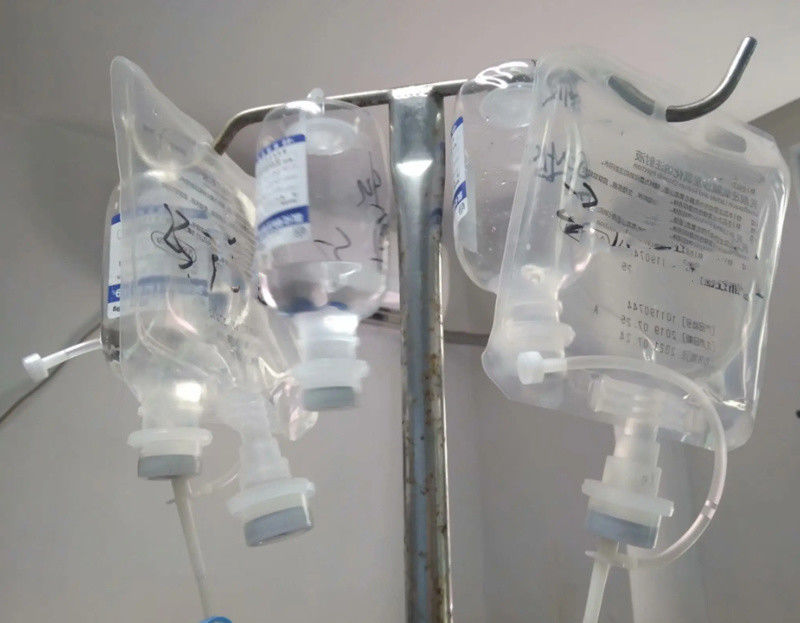 Laboratory Veterinary Hospital 100ml 250ml Single Port Non PVC Medical Infusion Bag IV Fluid Solution Bag