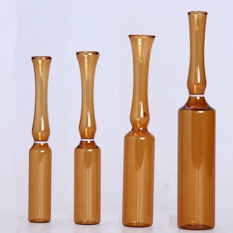 2ml 5ml 10ml Empty USP standard borosilicate Glass Ampoules Transparent and Amber Color for penicilin Injection Medicine