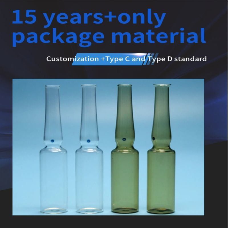 2ml 5ml 10ml Empty USP standard borosilicate Glass Ampoules Transparent and Amber Color for penicilin Injection Medicine
