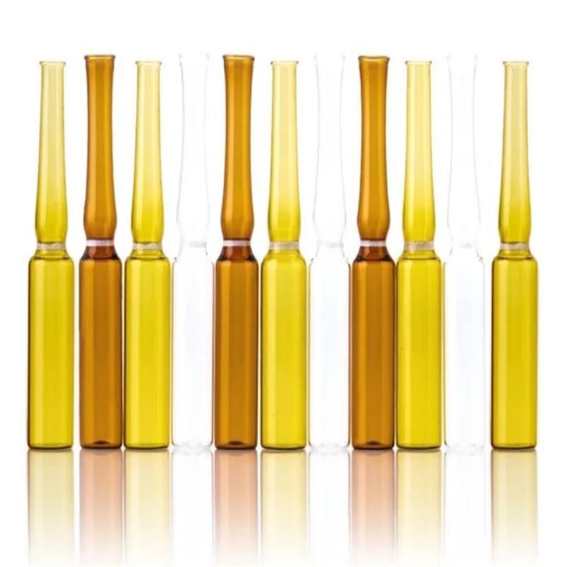 5ml 10ml 20ml Transparent Amber Tubular Glass Ampoule with Color Ring Break Medical Neutral Borosilicate glass ampoule