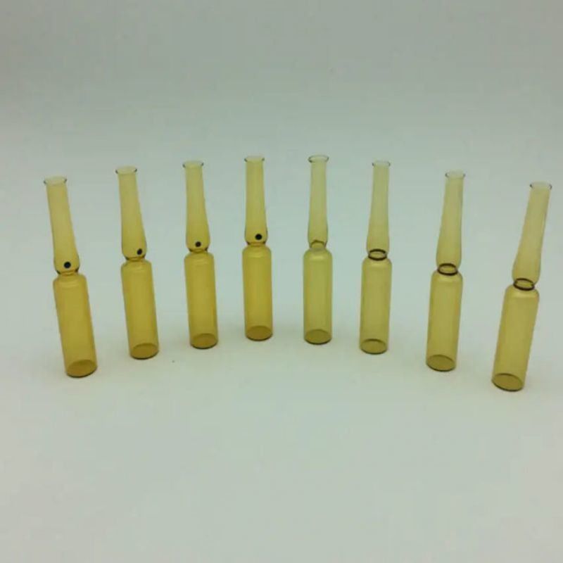 5ml 10ml 20ml Transparent Amber Tubular Glass Ampoule with Color Ring Break Medical Neutral Borosilicate glass ampoule