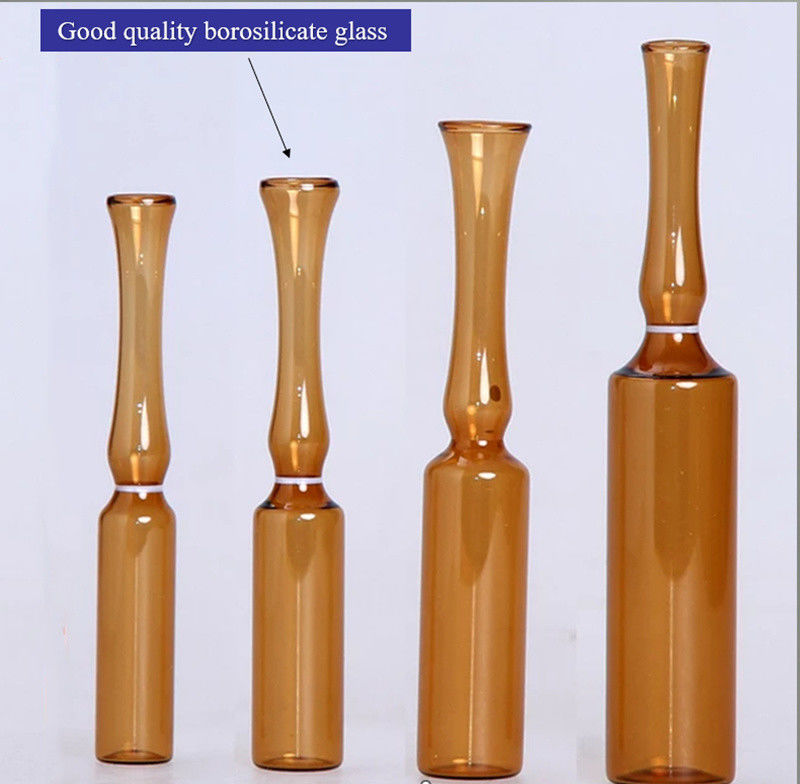 1ml 2ml 5ml 10ml YBB USP empty borosilicate glass ampoules for injection Transparent Amber Glass Ampoule for Pharmac