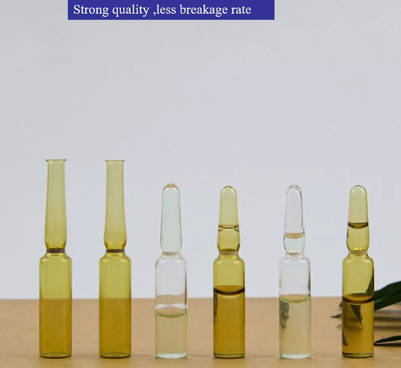 1ml 2ml 5ml 10ml YBB USP empty borosilicate glass ampoules for injection Transparent Amber Glass Ampoule for Pharmac