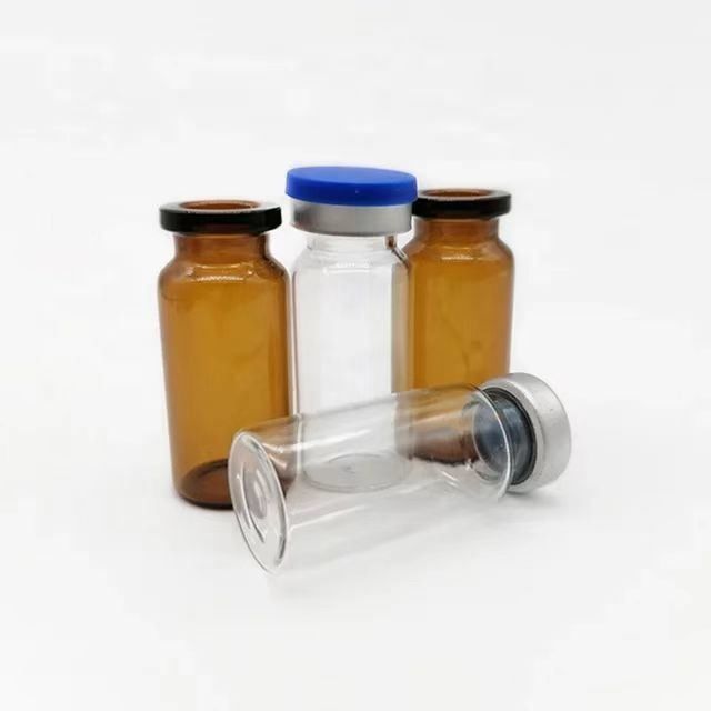 5ml 7ml 10ml Empty Crimp Top vaccacine Glass Vial  Sterile Tubular Clear Amber Medical Injection Glass Vials