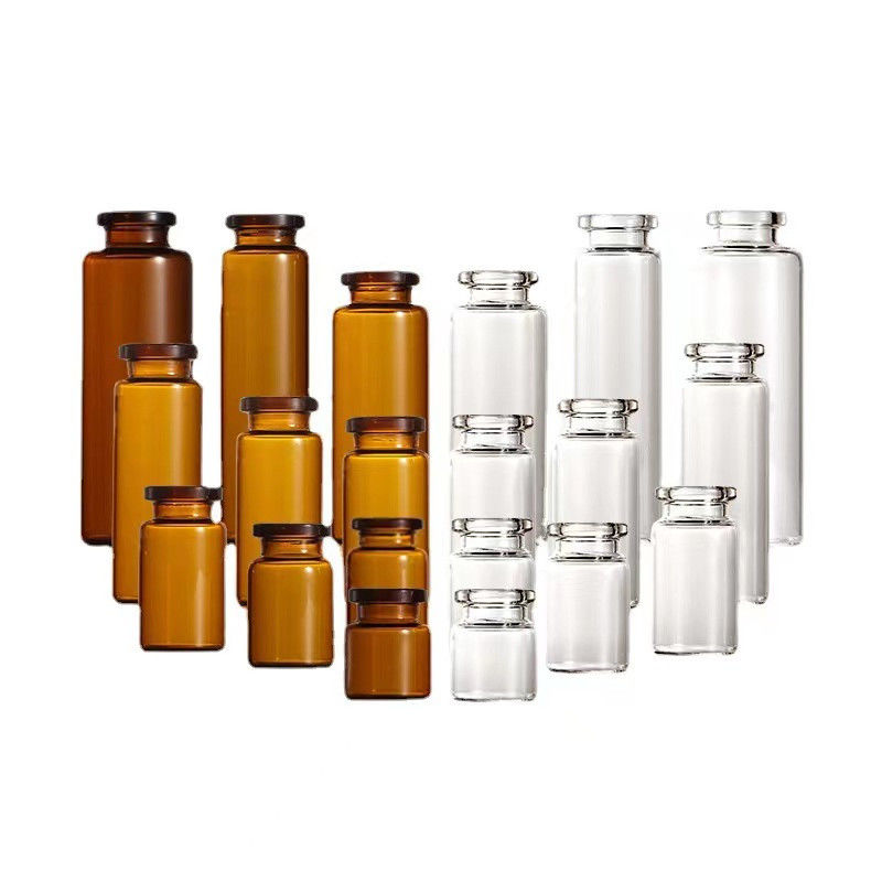5ml 10ml 20ml Amber Clear Crimp neck Tubular Glass Vial Injectable Bottle for Vaccacine Antibiotics