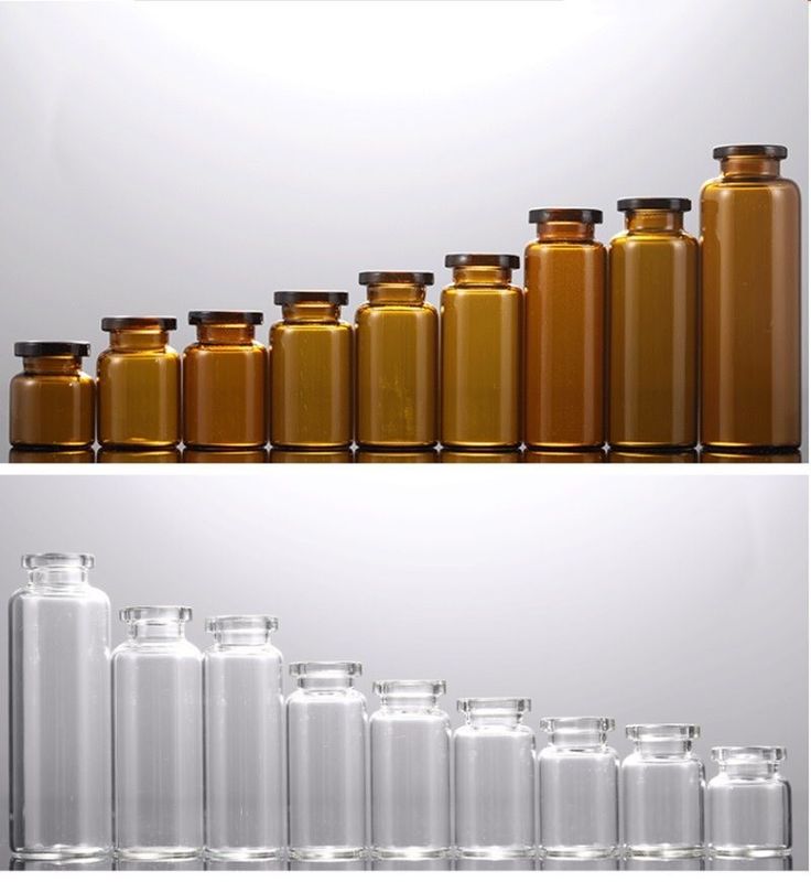 Clear Medical Glass vial Pharmaceutical 5ml 10ml 20ml Clear Amber Empty Little Injectable Sterile Glass Tubular Vials