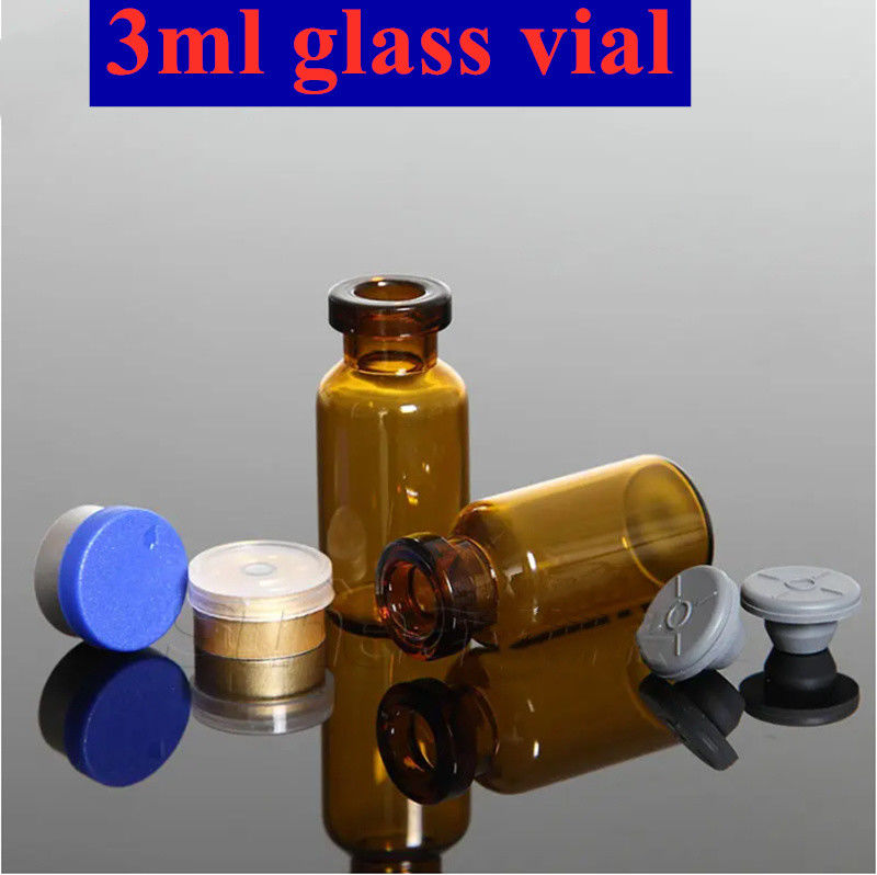 Molded Type I Glass Vial Medical Glass Vial 10ml With Rubber Stopper