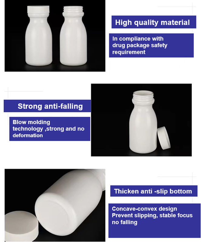 50ml 120ml 150ml white PE Plastic Health Care Medical Bottle Tablet Bottle Child Proof Cap Drug empty Medicine bottle