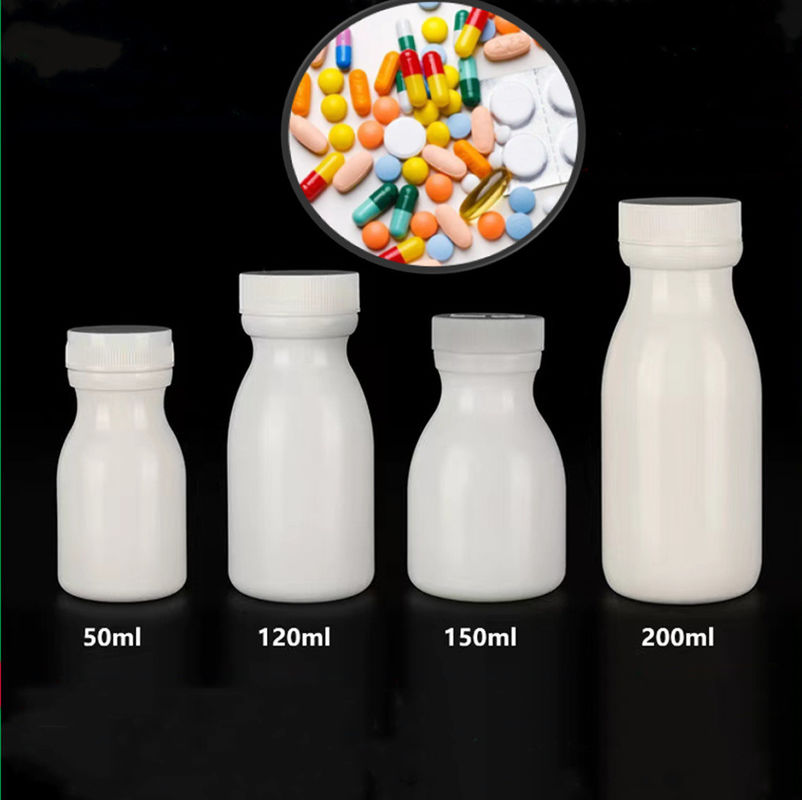 50ml 120ml 150ml white PE Plastic Health Care Medical Bottle Tablet Bottle Child Proof Cap Drug empty Medicine bottle