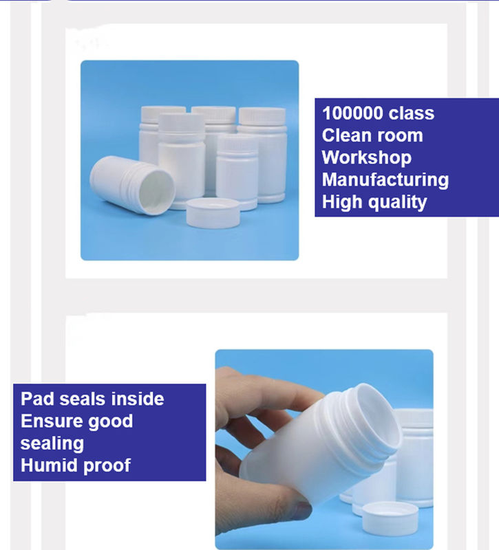 30ml 50ml 100ml White PE Empty Plastic Vitamin Capsule Supplement Healthcare tablet Medicine Capsule Pill Bottles