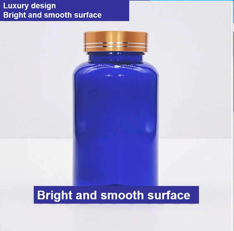 Plastic Vitamin Supplement Bottle PET Capsule Tablet Pill Bottle Blue 100ml 120ml Plastic Container Medicine bottle