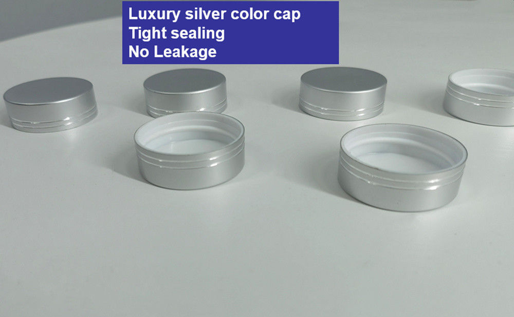 Plastic blue PET 100ml Capsule Pill Bottle with Silver Screw Cap Medicine Vitamin Supplement Bottle Container