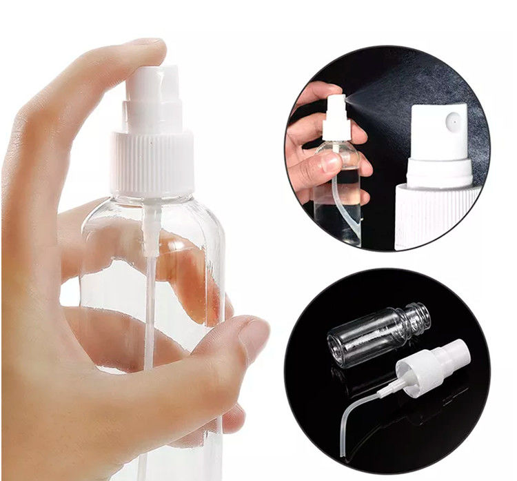 Travel Size portable Empty Plastic Alcohol PET Spray Bottle Hand Sanitizer White Spray Pump Body plastic spray bottle