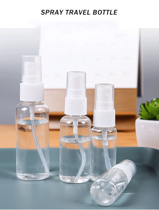30ml 60ml 100ml refillable alcohol clear transparent Empty Plastic Spray Bottles PET Spray Bottle With Fine Mist Sprayer
