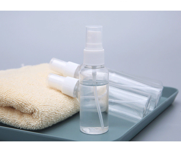 30ml 60ml 100ml refillable alcohol clear transparent Empty Plastic Spray Bottles PET Spray Bottle With Fine Mist Sprayer