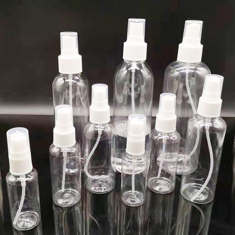 30ml 60ml 100ml refillable alcohol clear transparent Empty Plastic Spray Bottles PET Spray Bottle With Fine Mist Sprayer