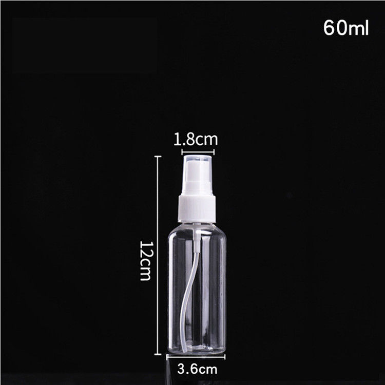 Refilled empty white clear Cheap Empty transparent 1 oz 50ml 100ml 120ml cosmetic PET plastic mist spray bottles