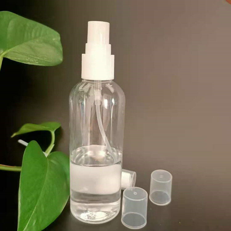 50ml portable travel mini pocket clear transparent lotion alcohol disinfectant flat round PET plastic spray bottle