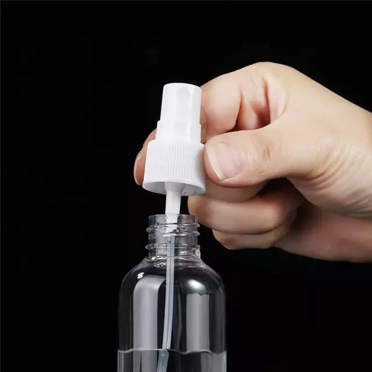 50ml portable travel mini pocket clear transparent lotion alcohol disinfectant flat round PET plastic spray bottle