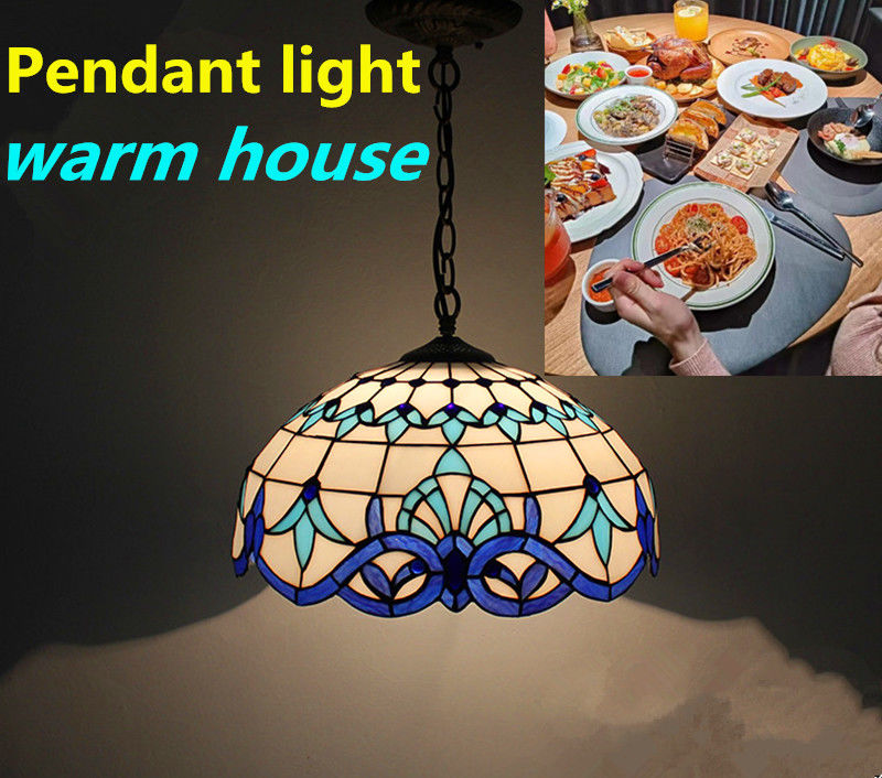 12 Inch Decorative Glass LED Pendant Lamp With 2 Light Eye Care For Bar Study Room Cafe Living Room Dining Room Light