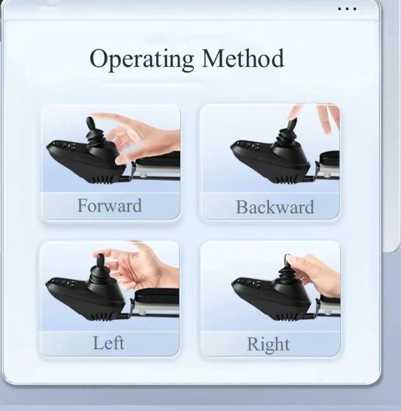 Adult Disabled Handicapped Travel Portable Lightweight Folding Remote Control Electric Wheelchair With Joystick Control